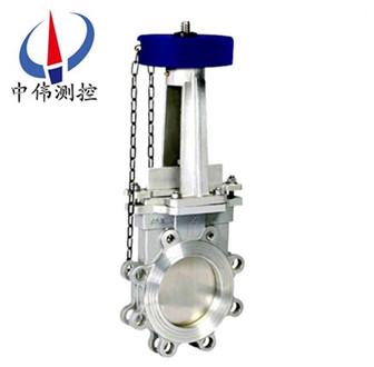 鏈(lian)輪單裌式刀型閘閥